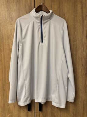Vineyard Vines Men's Long Sleeve Size XXL Light Gray Quarter-Zip Pullover